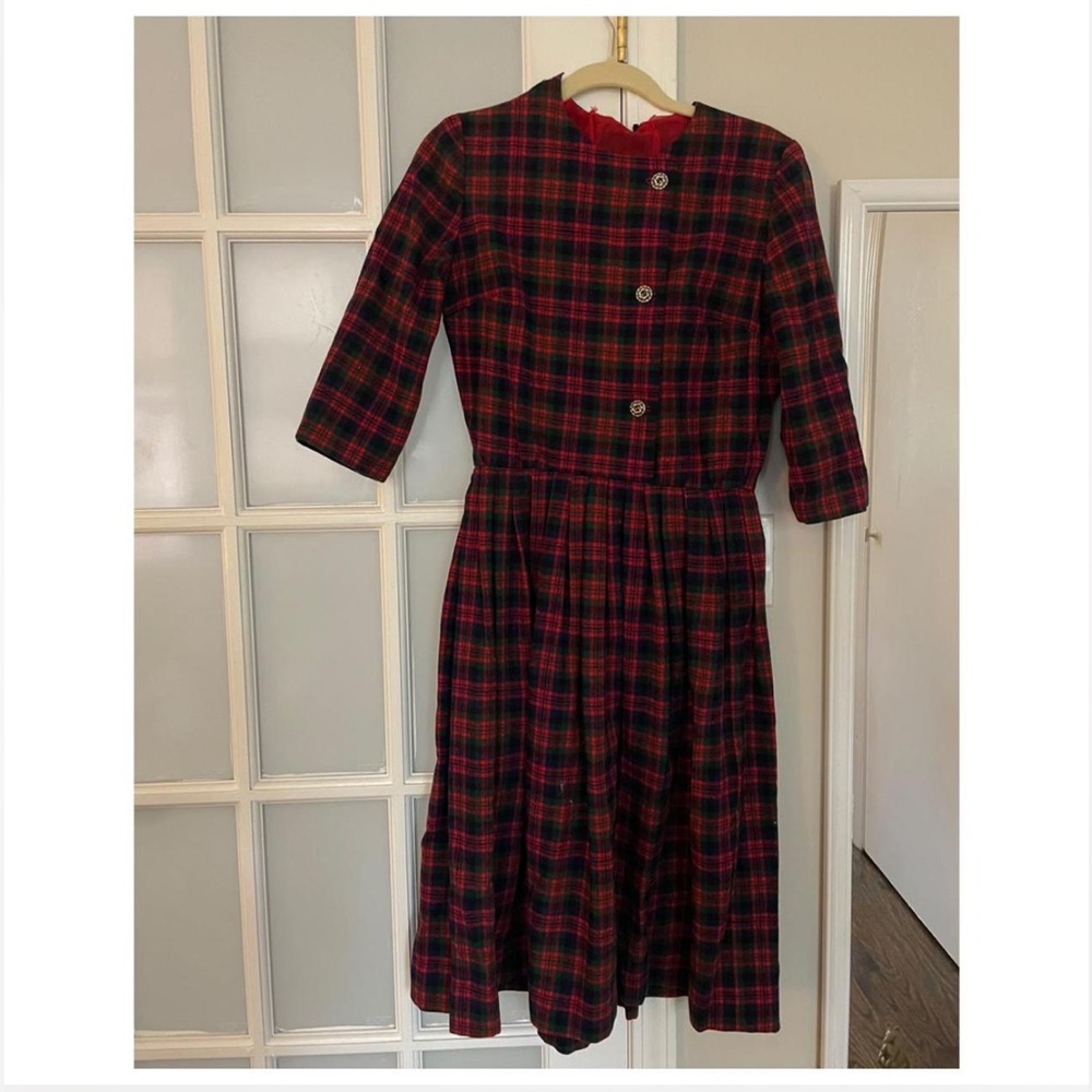 Vintage Plaid Dress